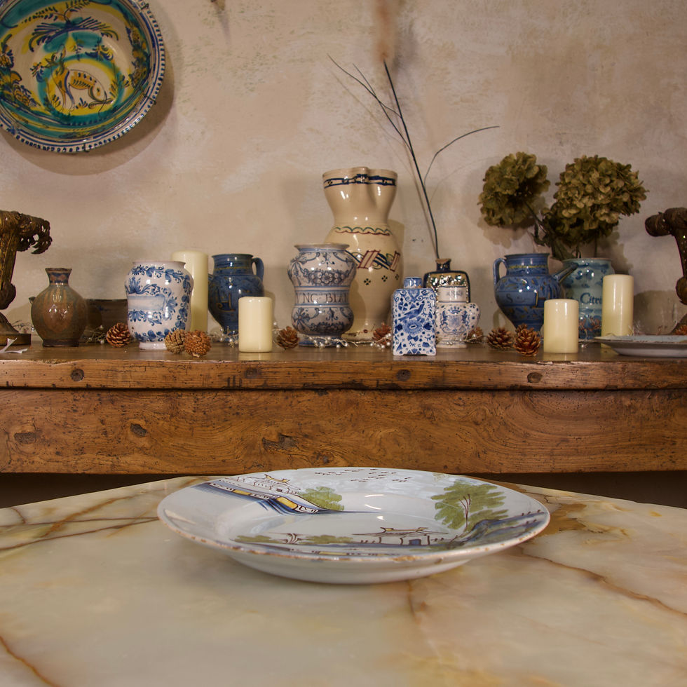 Thumbnail: A Selection Of Three 18th Century English/Bristol Delft plates