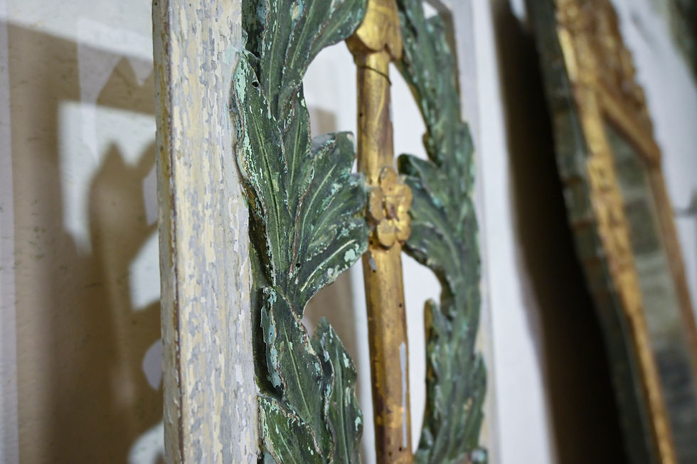 Thumbnail: A 19th C Italian Pierced Boiserie Architectural Decorative Wall Panels - Paint