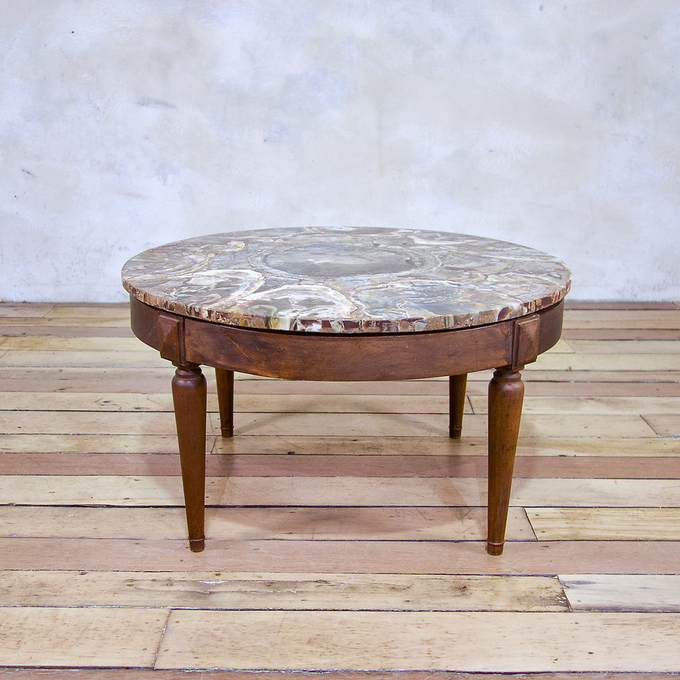Thumbnail: A Circular Petrified Wood Low - Coffee Table