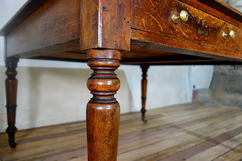 Thumbnail: A Painted 19th Century Oak Partners Desk - Kitchen Table