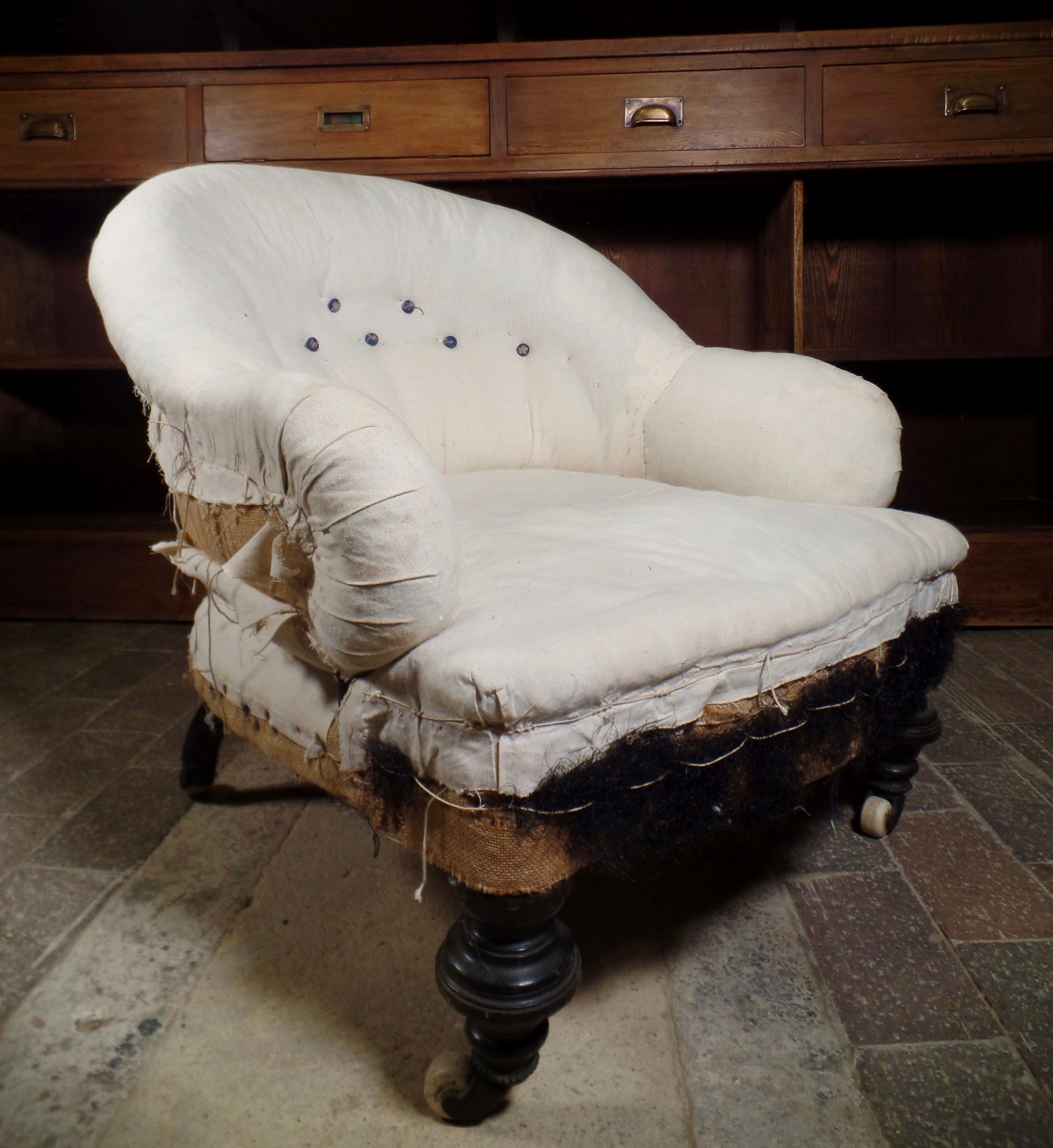 Antique 19th Century Victorian Iron Frame Nursing Chair