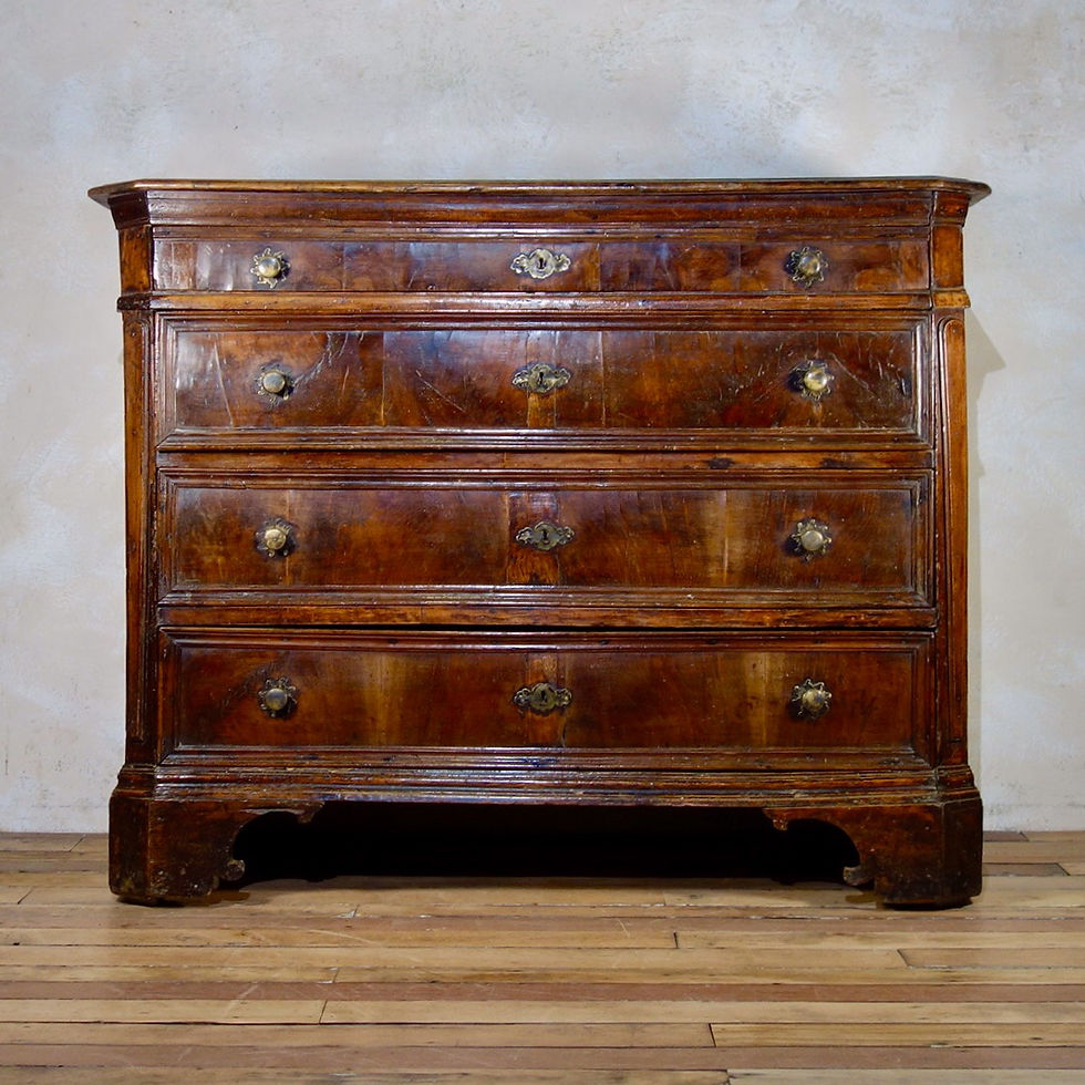 Thumbnail: An Extremely Large 17th Century Walnut North Italian Commode - Chest of Drawers