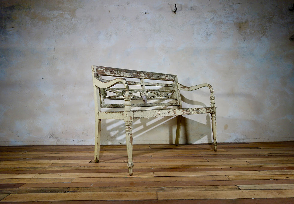 Thumbnail: French Painted Garden Bench