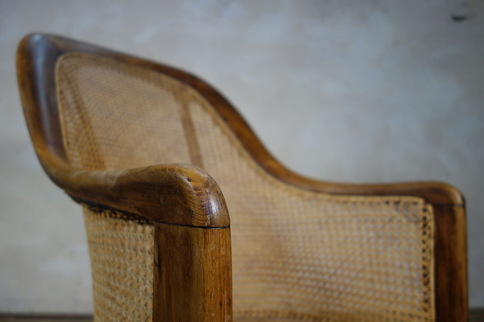 Thumbnail: A Regency Caned Bergere Library Tub Chair - Gillows Manner