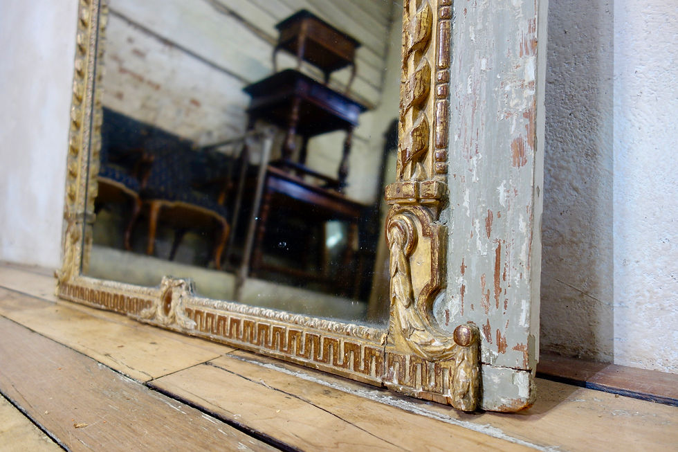 Thumbnail: An Elegant 19th Century Swedish Original Painted Trumeau Mirror