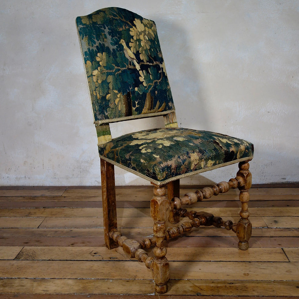 A Baroque Flemish 18th Century Tapestry Side Chair