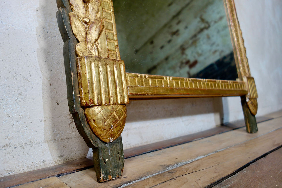 Thumbnail: A Large French Louis XVI Giltwood  Mirror Wall