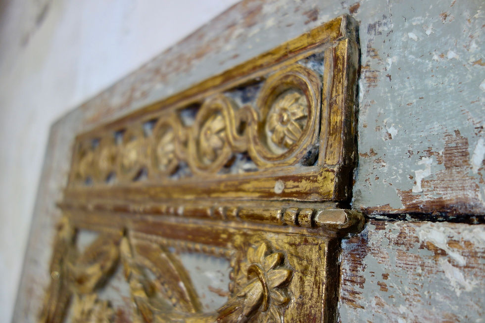 Thumbnail: An Elegant 19th Century Swedish Original Painted Trumeau Mirror