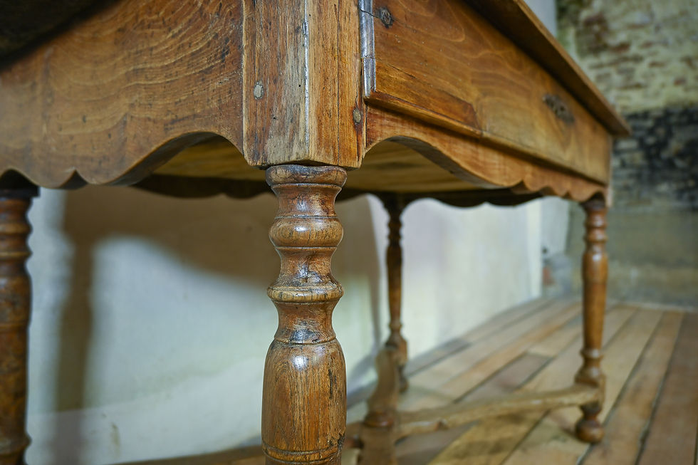 Thumbnail: A French 19th Century Chestnut Single Drawer Side Table - Desk