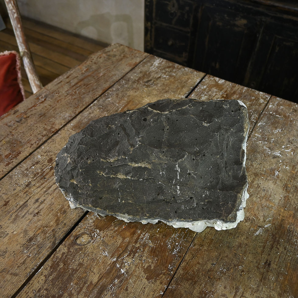 Thumbnail: A Large Crystalline Cluster Geological Specimen - Calcite and Quartz Crystallise