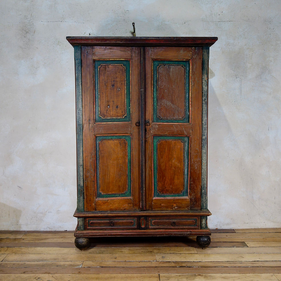A Small 19th Century Folk Art Painted Cupboard