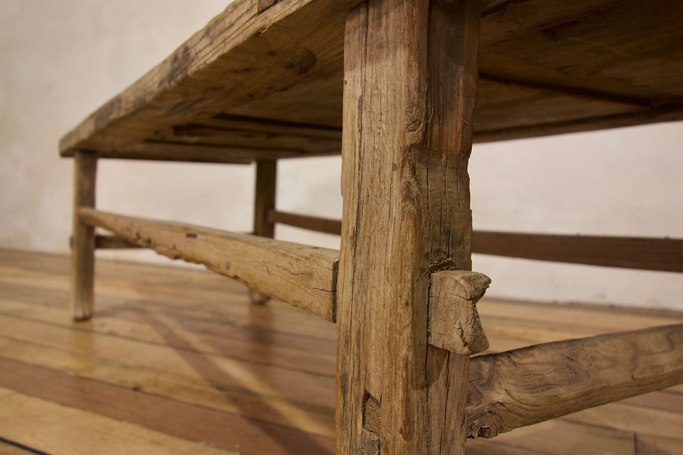 Thumbnail: A Rectangular Elm Primitive Chinese Wabi-Sabi Coffee Table