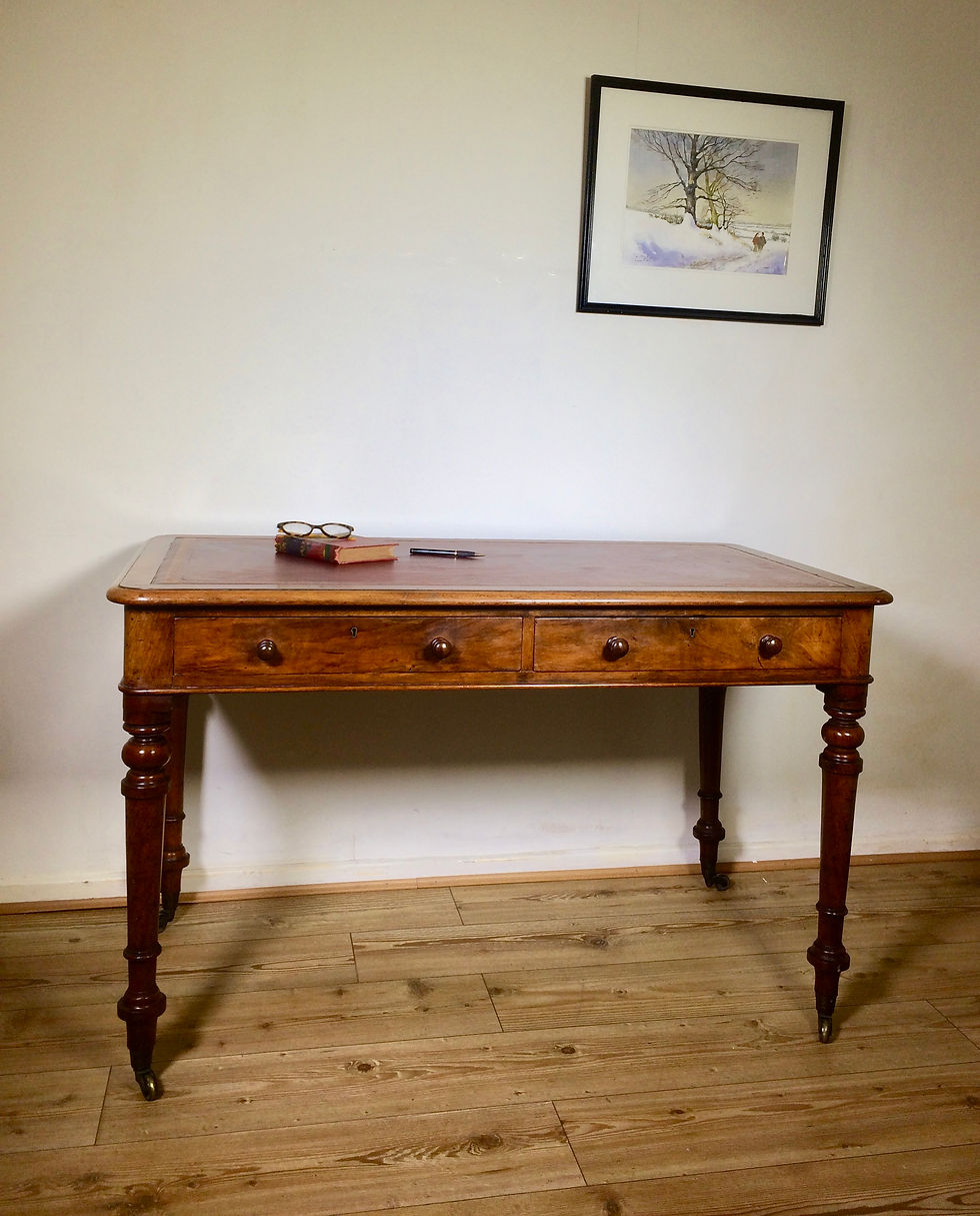 Antique Burr Walnut Writing Desk
