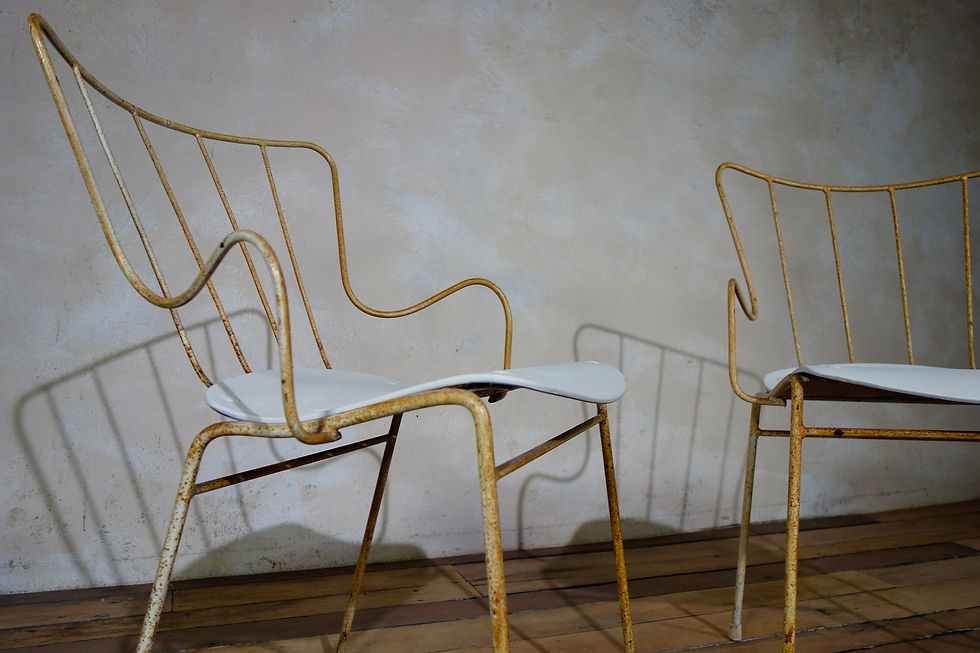 Thumbnail: A set of four Ernest Race Antelope chairs