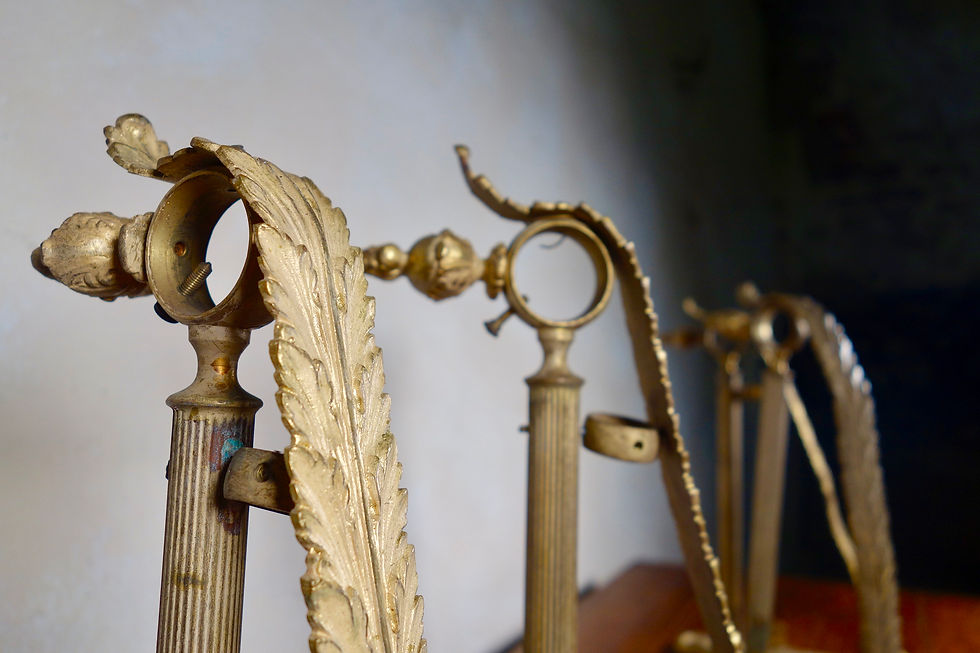 Thumbnail: Four 19th Century Italian Ormolu Curtain Brackets