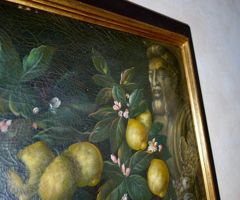 Thumbnail: A Large 'Studio of Miguel Canals' Painting Lemons after Bartolomeo Bimbi