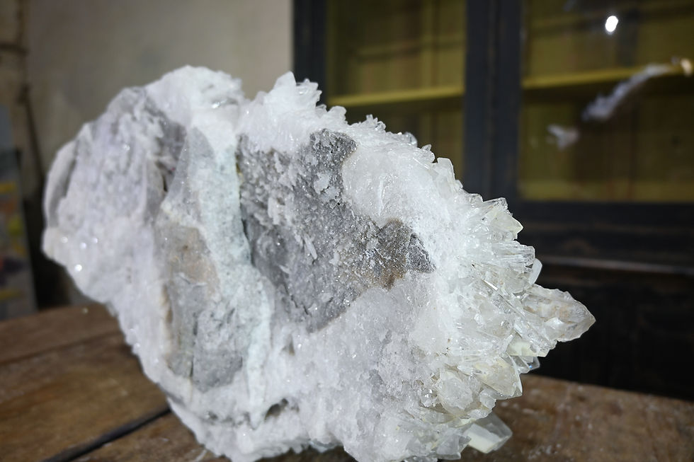 Thumbnail: A Large Needle Quartz Crystal Cluster Geological Specimen