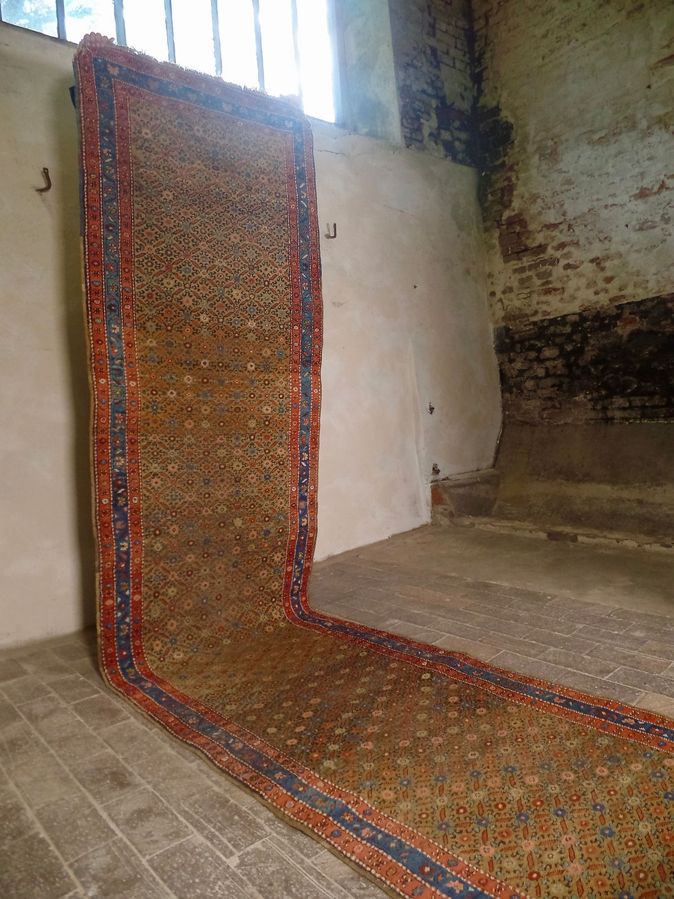Thumbnail: A Large Hamadan Persian Runner Rug