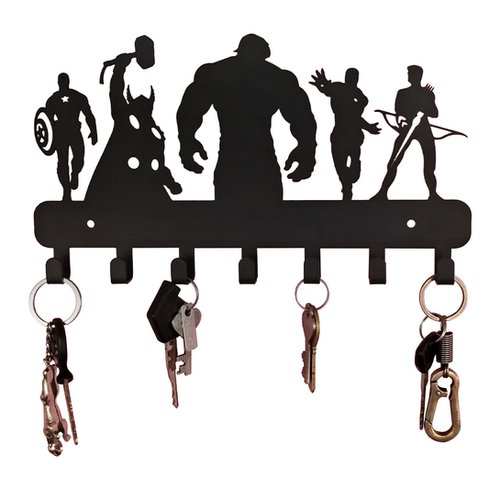 Marvel Wall Hooks Avengers Key Holder, Metal Key Hanger, Key
