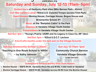 Village of Vandalia Underground Railroad Days - July 12-13, 2025