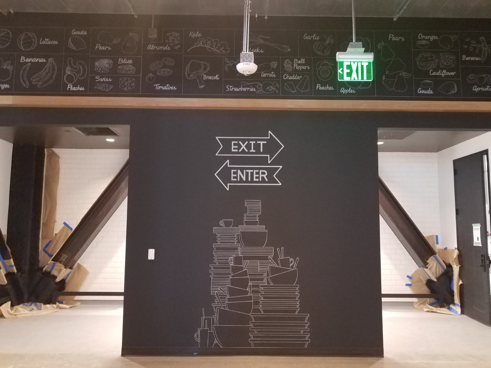 Cafeteria Chalk Mural Design