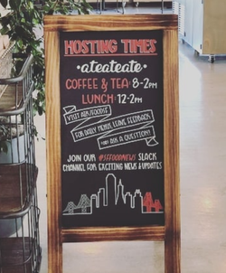 Airbnb Cafe Sign