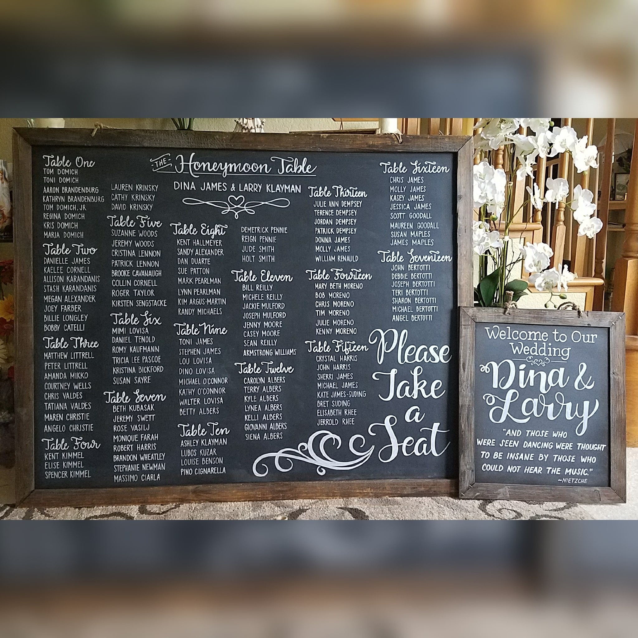 Wedding Seating Chart & Welcome Sign