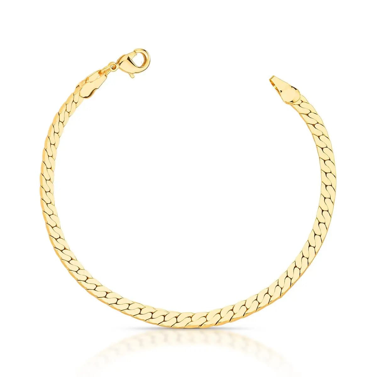 PULSEIRA ESTEIRA LISA BANHADA A OURO