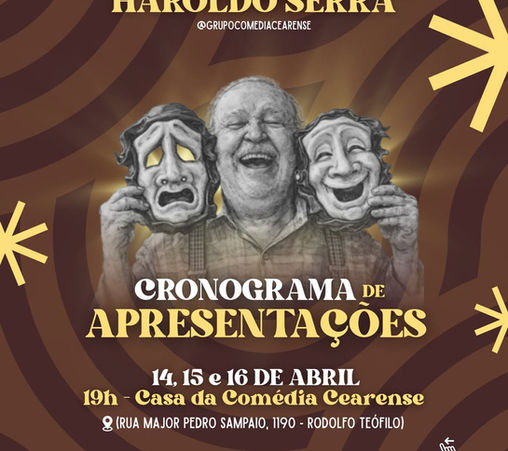 II Festival de Esquetes Haroldo Serra divulga selecionados e anuncia apresentações.