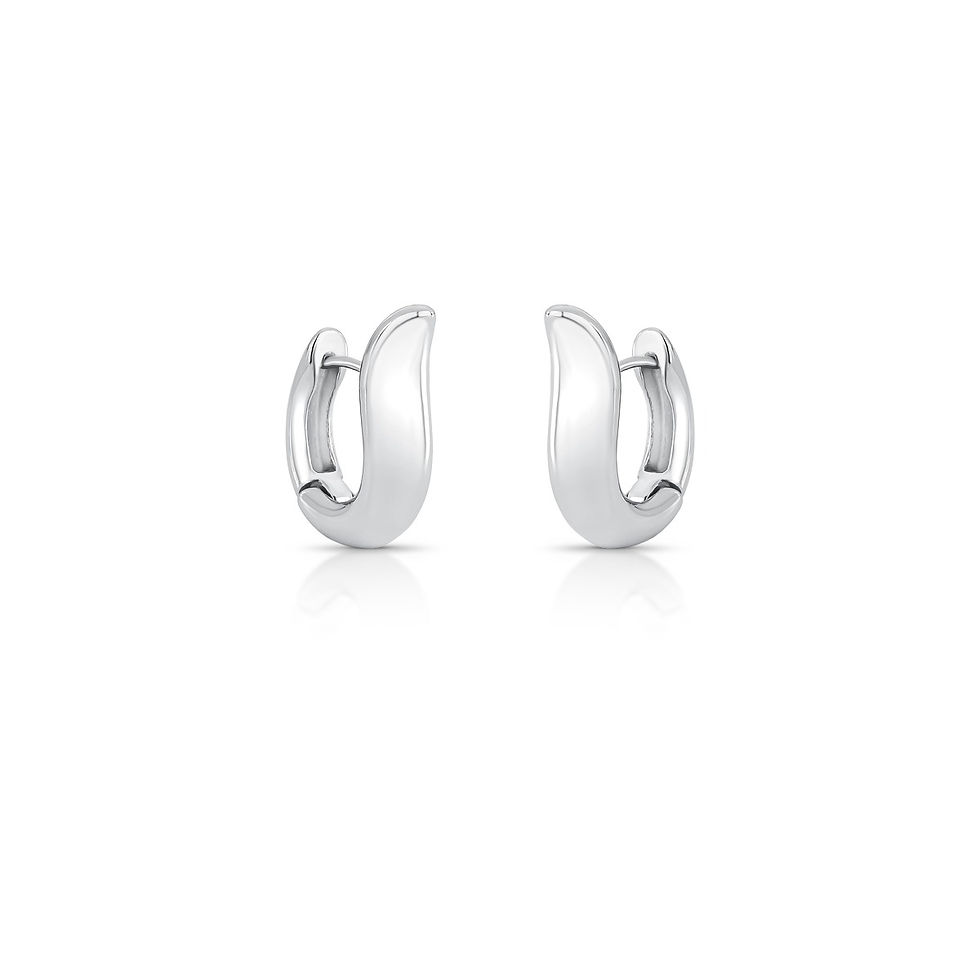 Miniatura: BRINCO ARGOLA LISO OVAL FRENTE CURVO ABAULADO