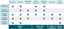 Agencia Change Service Groupings
