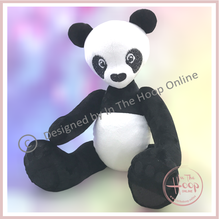 In The Hoop Panda Bear Jointed Teddy Machine Embroidery Design