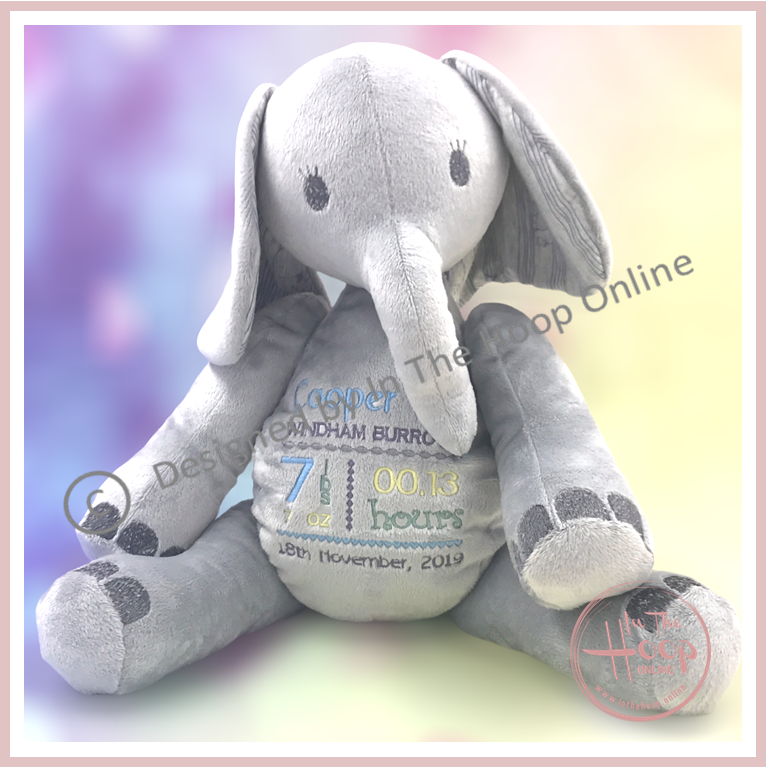 In The Hoop Elephant Teddy - 10x6 ITH Jointed Teddy