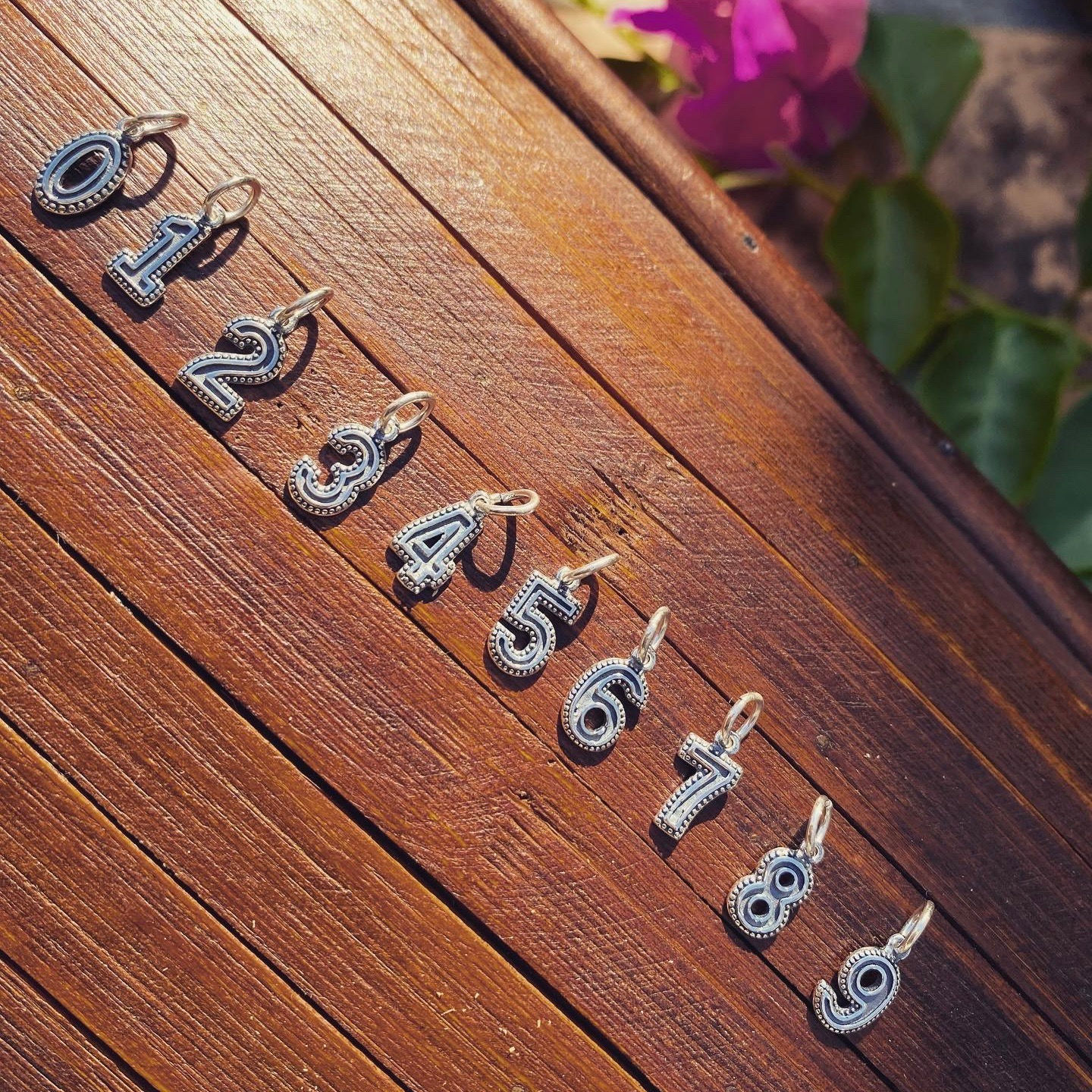 Sterling Silver Small Number Charms