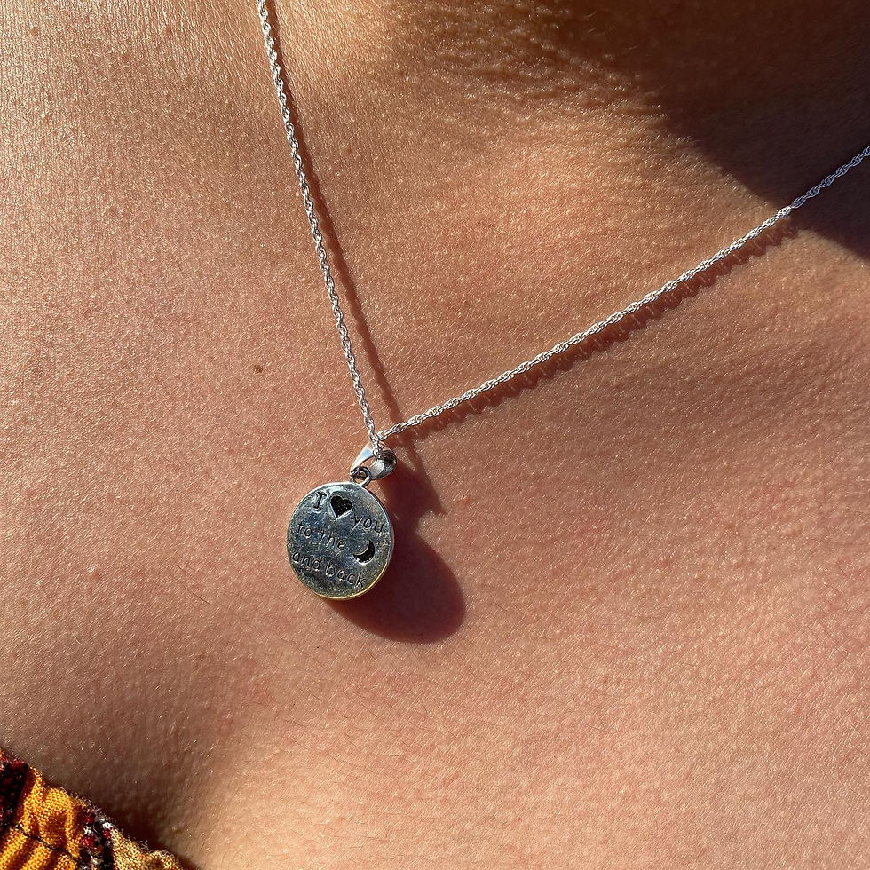 Thumbnail: Sterling Silver I Love You To The Moon & Back Necklace