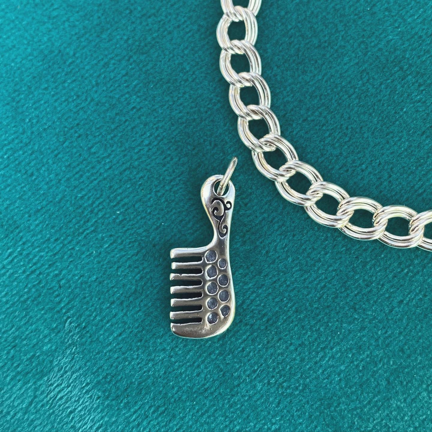 Sterling Silver Hair Brush Charm