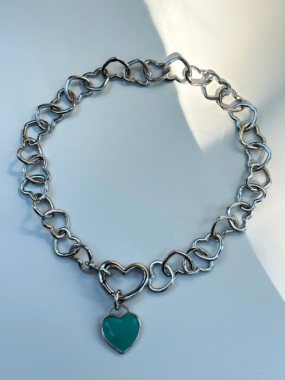 Thumbnail: 925 Silver Heart Charm Bracelet 