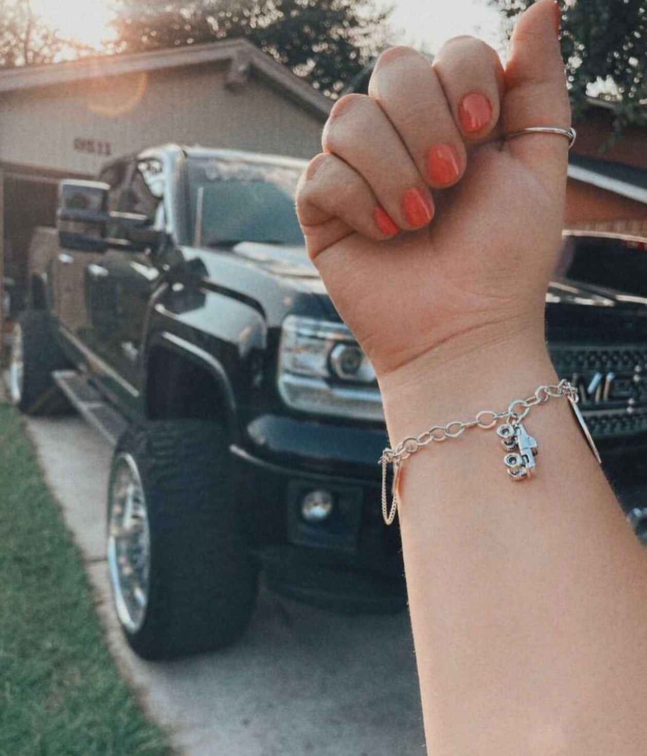 925 Silver Truck Charm 
