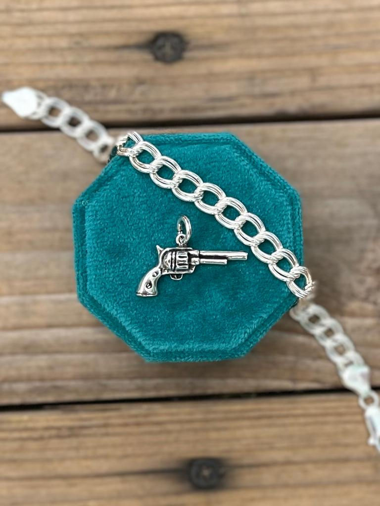 Sterling Silver 26mm Revolver Charm