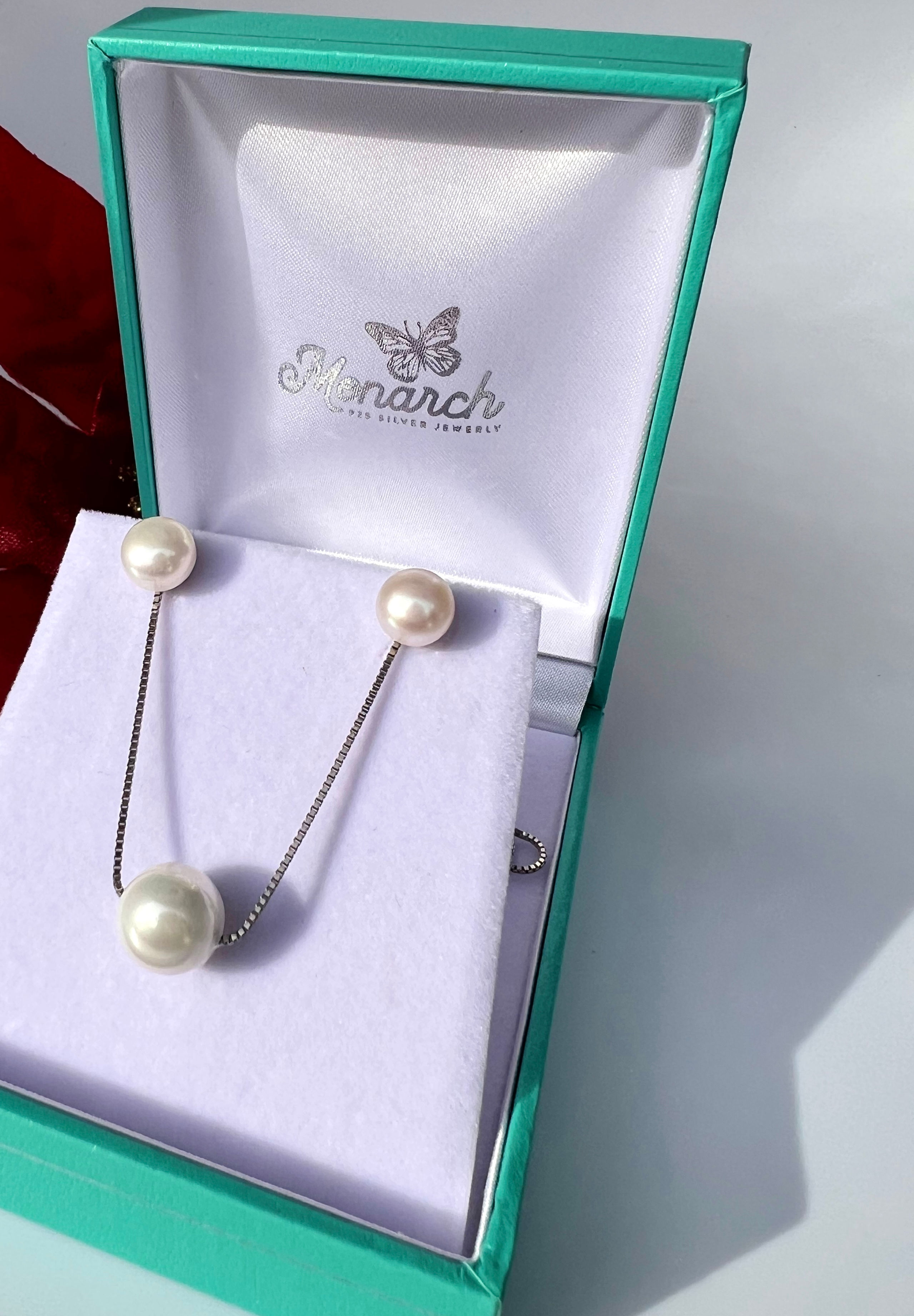 925 Silver Pearl Necklace Set