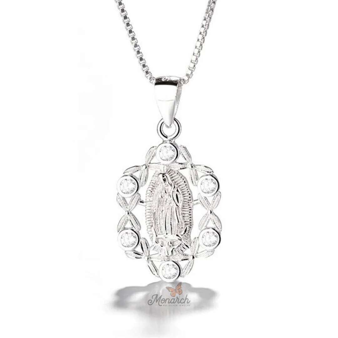Sterling Silver Heart Virgin Charm