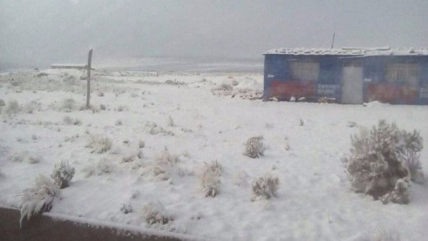 Fuertes vientos y nevadas sacuden el sur del Perú