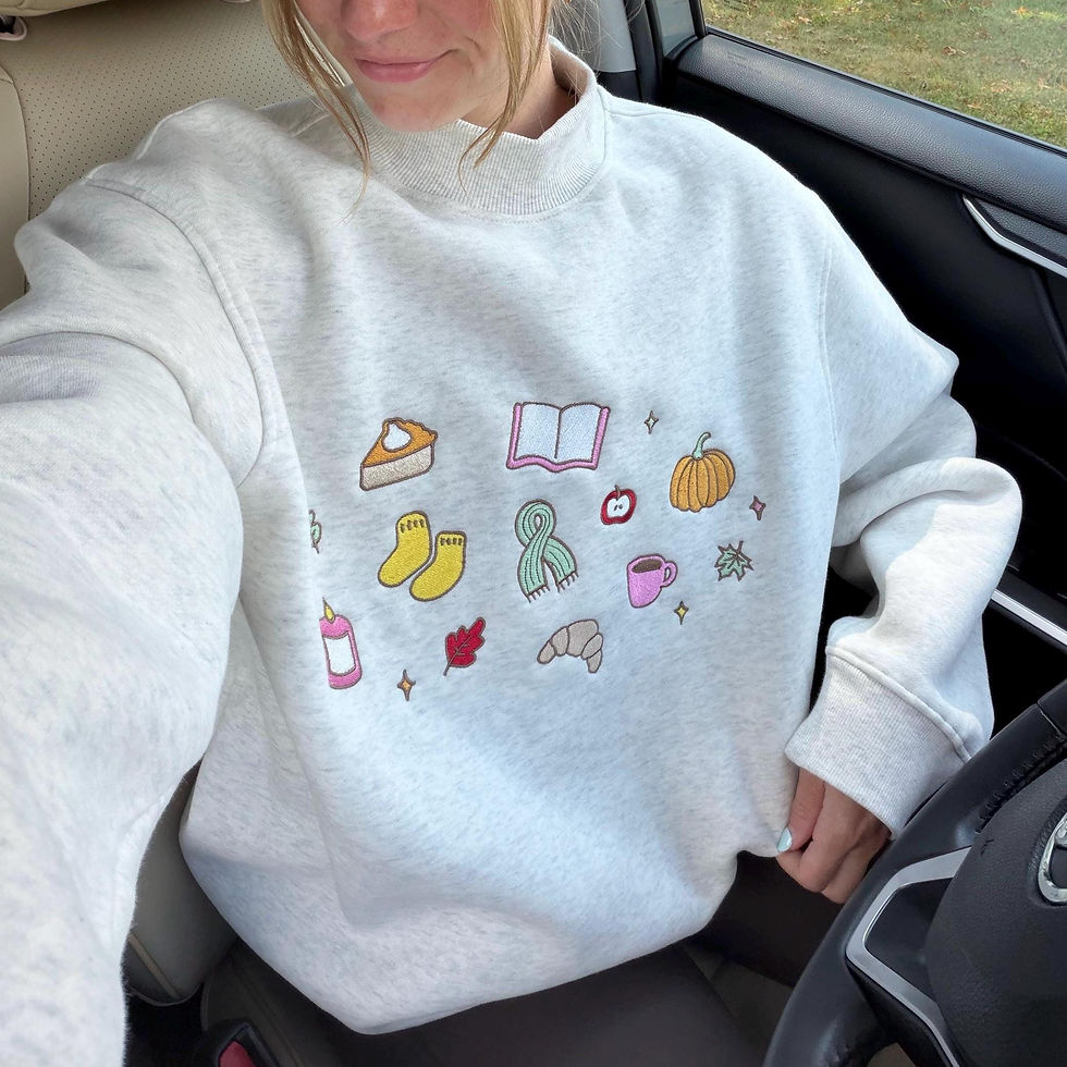 Thumbnail: Fall Icon Embroidered Mockneck Sweatshirt