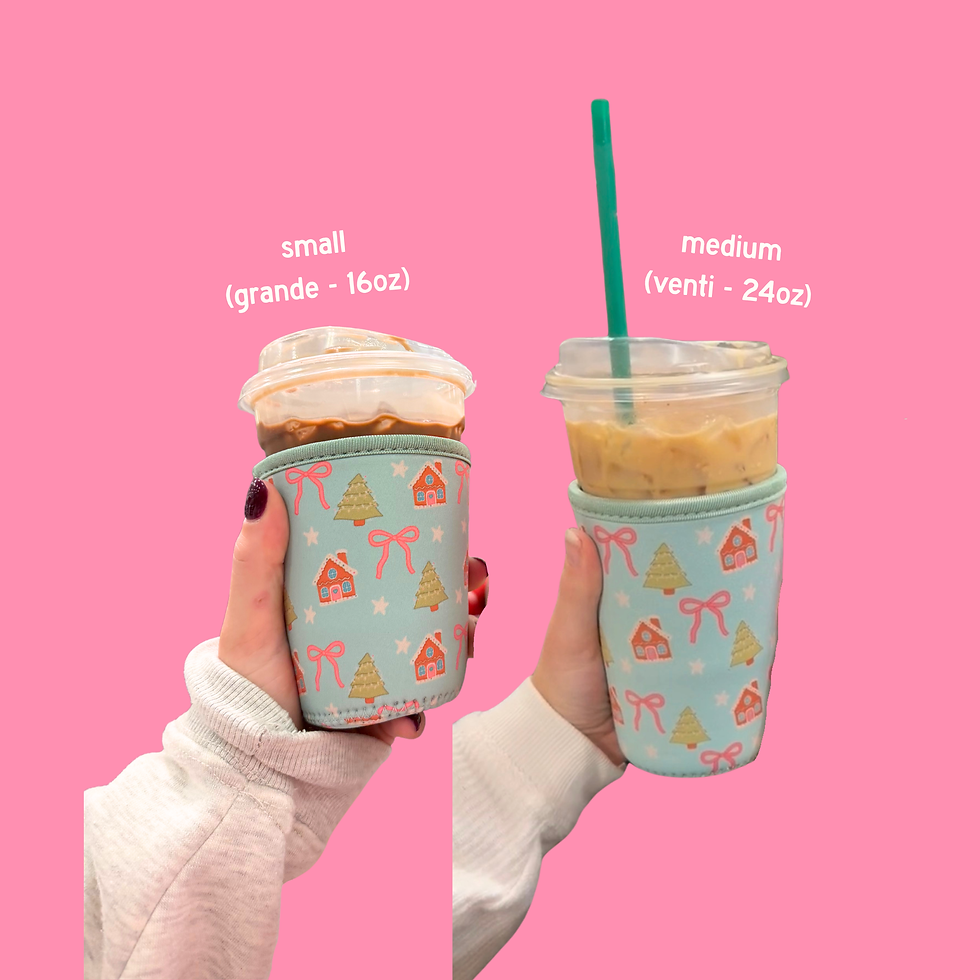 Thumbnail: Icon Pattern Christmas Coffee Coozie