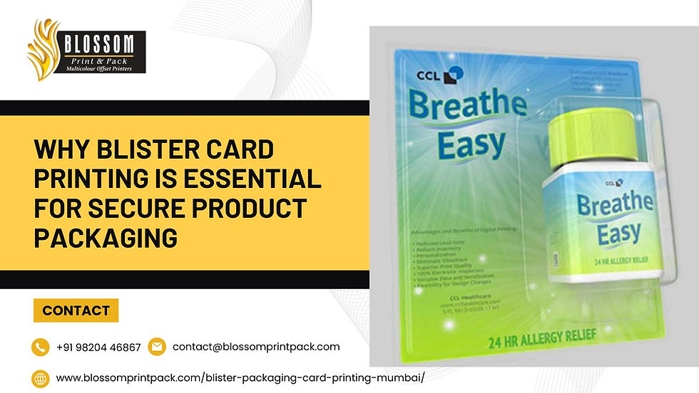 Why Blister Card Printing Is Essential for Secure Product Packaging