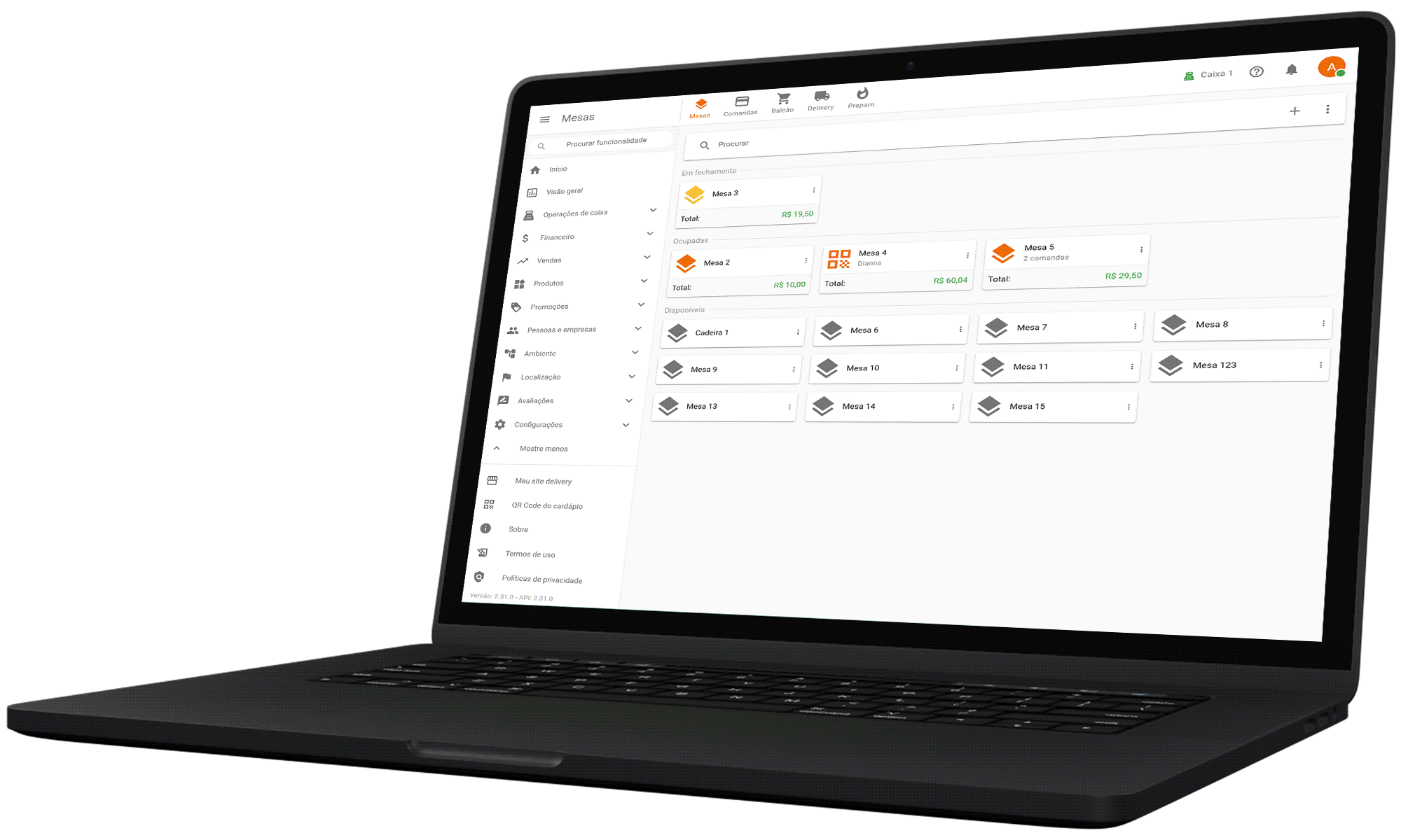 Software de Gestão, Sistema para bares, restaurante, pizzaria, lanchonete, hamburgueria, controle de mesas e comandas