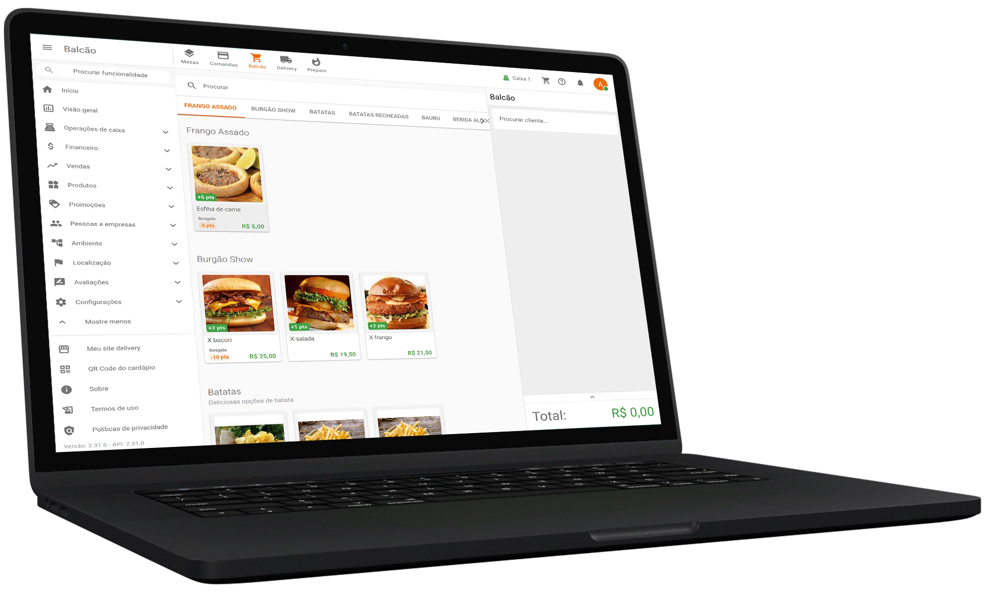 Software de Gestão, Sistema para bares, restaurante, pizzaria, lanchonete, hamburgueria, venda de balcão