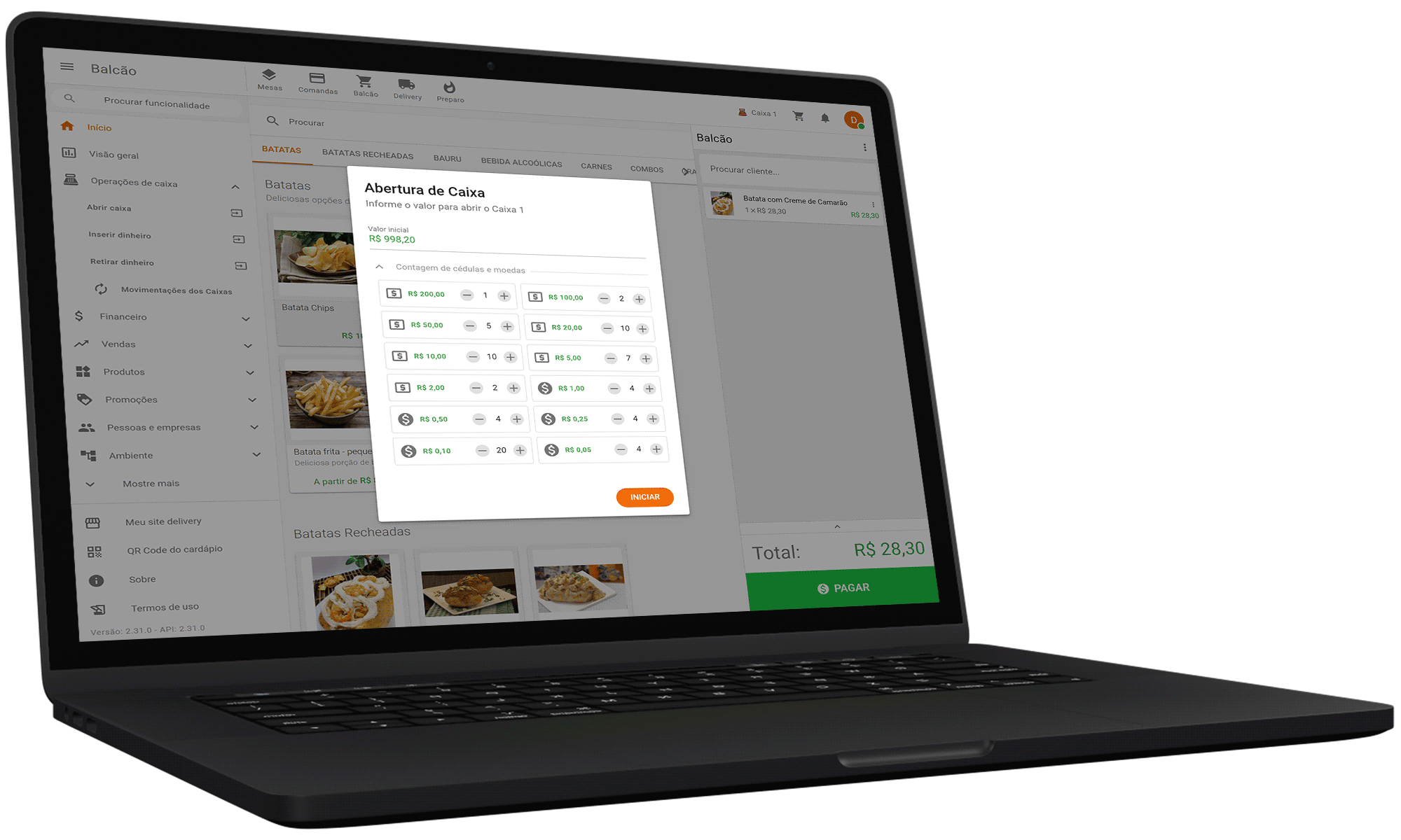 Software de Gestão, Sistema para bares, restaurante, pizzaria, lanchonete, hamburgueria, controle financeiro
