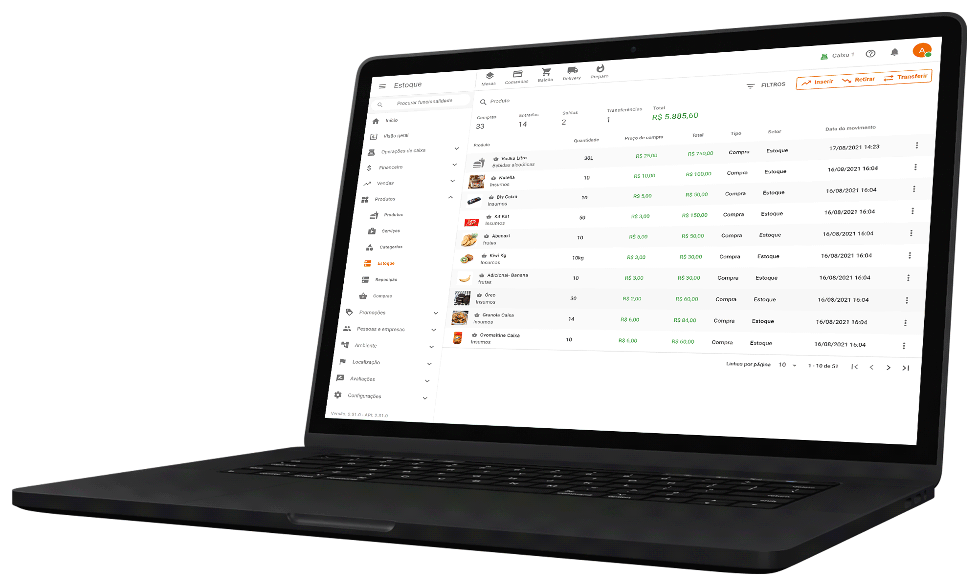 Software de Gestão, Sistema para bares, restaurante, pizzaria, lanchonete, hamburgueria, controle de estoque