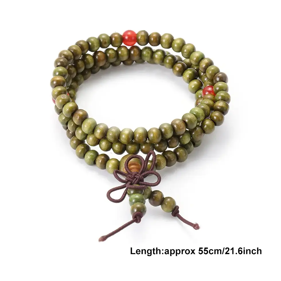 Thumbnail: Sandalwood Buddhist Buddha Meditation 6mm 108 Prayer Bead